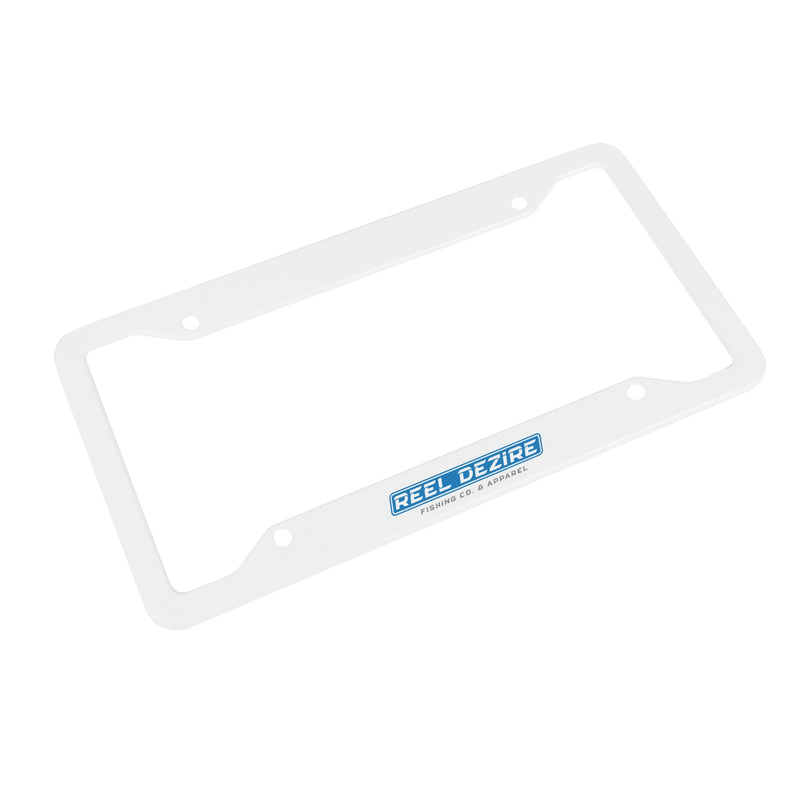 Reel Dezire White License Plate Frames