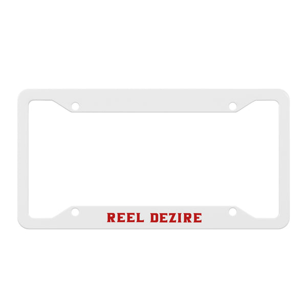 Reel Dezire White License Plate Frames