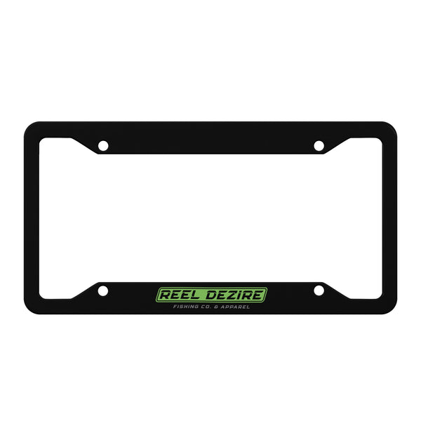 Reel Dezire Neon Green Black License Plate Frames
