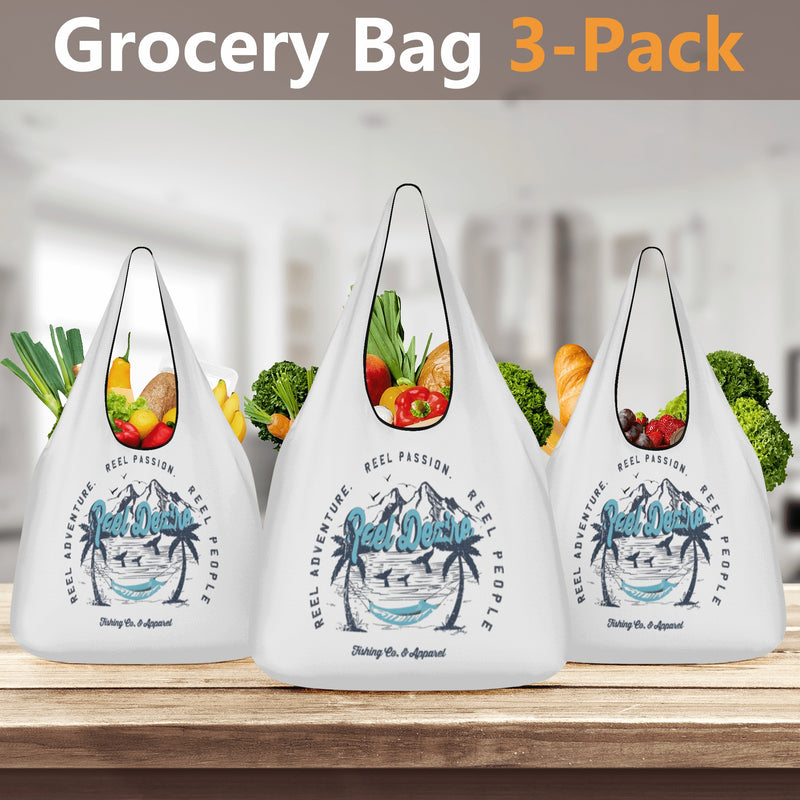 Whale Tail Beach 3 Pack of Grocery Bags