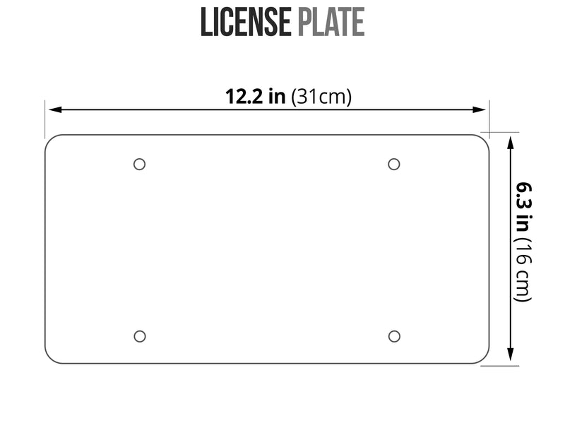 Reel Dezire White License Plates